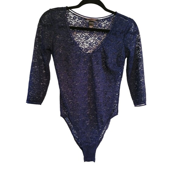 Victoria's Secret Deep Blue Lace Bodysuit - Picture 2 of 9